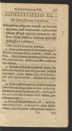 Constitutio XX.