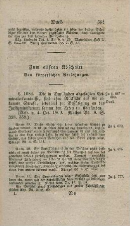 Zum eilften Abschnitt. Von körperlichen Verletzungen