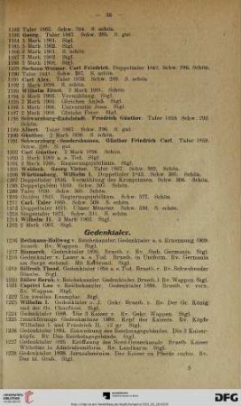 Gedenktaler (Nr. 1216-1277)