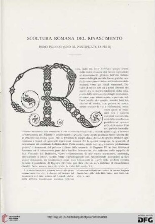 9: Scoltura romana del Rinascimento, [1] : primo period (sino al pontificato di Pio II)
