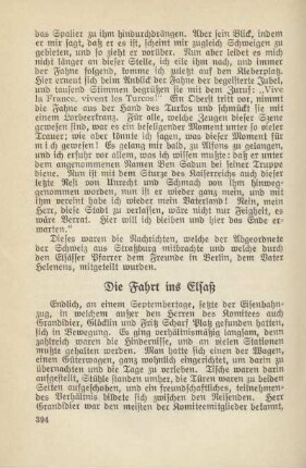 Die Fahrt ins Elsaß