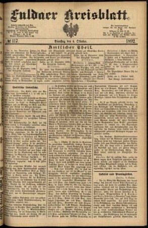 Ausgabe vom Dienstag, den 04. Oktober 1892.