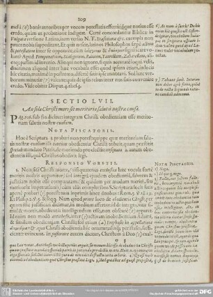 Sectio LVII. An sola Christi mors sit meritoris salutis nostrae causa