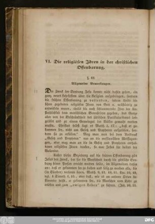 VI. Die religiösen Ideen in der christlichen Offenbarung.