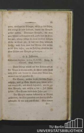 Zichorien. Cichorium intybus. Linn. Cl. XVIII. Franz. la chicoré. Engl. succory.