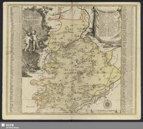 Accurate Geographische Delineation des Hochf. Sachß. Amtes Weissenfels Nebst allen darzu gehörigen Städten Flecken Dorffschafften wie auch etlichen angraentzenden Orten