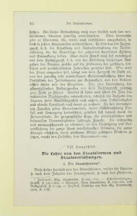 VII. Hauptstück. Die Lehre von den Staatsformen und Staatsverfassungen