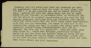 liebster tull, wie gehts, heut wars...
