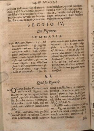 Sectio IV. De Pignore.