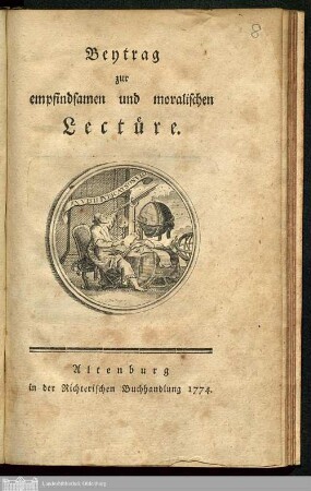 Beytrag zur empfindsamen und moralischen Lectüre