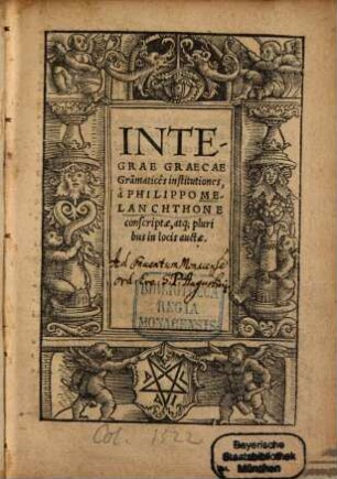 Integrae graecae gramatices institutiones