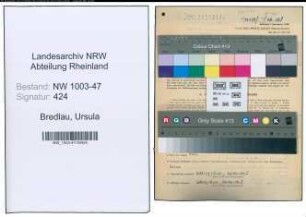Entnazifizierung Ursula Bredlau , geb. 12.12.1915 (Studienassessorin)