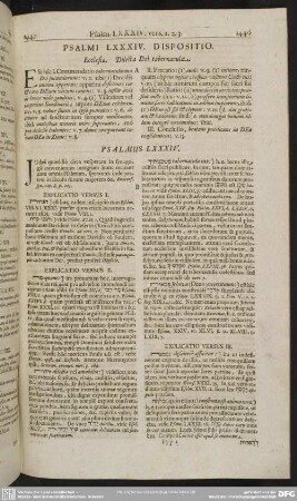 Psalmi LXXXIV. Dispositio. Ecclesia. Dilecta Dei tabernacula