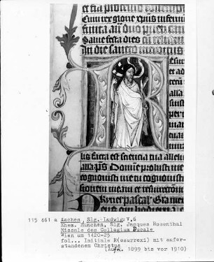 Plenarmissale aus dem Collegium Ducale — Initiale R (esurrexi), Folio 110recto