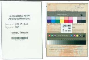Entnazifizierung Theodor Reinelt , geb. 10.06.1914 (Buchhalter)