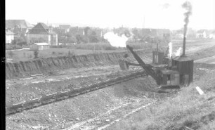 Kirchheim/Teck Neubau Gleisanlagen Dampfbagger