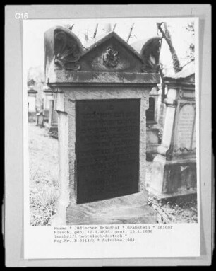 Grabstein von Isidor Hirsch (gestorben 1886.01.12)