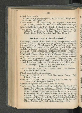 Berliner Lloyd Aktien-Gesellschaft.