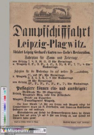 Dampfschifffahrt Leipzig-Plagwitz