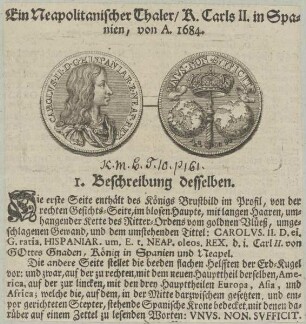Bildnis von Carl II., König in Spanien