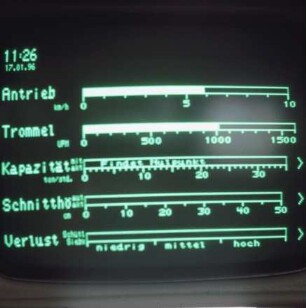 Fotografie: Informationstechnik, Mähdrescher selbstfahrend, Bordcomputer, Bordinstrumente, Ertragsmessung