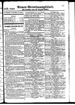 1115.Ausgabe. Dienstag, 22. August 1916