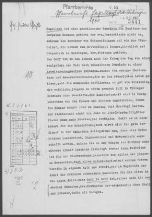 Hagelloch: Pfarrbericht 1960