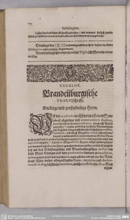 Brandenburgische Triplic-schrifft