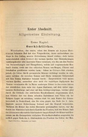 Wiesbaden als Curort : Von Dr. med. Emil Pfeiffer. Den Mitgliedern und Theilnehmern der 60. Versammlung deutscher Naturforscher und Ärzte gewidmet. (Separatabdruck aus "Die Heilquellen des Taunus.")