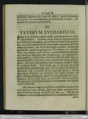 De Veterum Eucharistia