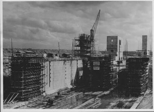 Schleusenbaustelle Pleidelsheim/Neckar