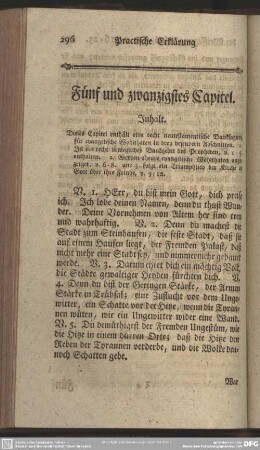Fünf und zwanzigstes Capitel