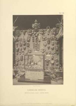 Format IV., No. 2408. Teufelstanz-Masken, Ceylon. - Bronzen, Benares