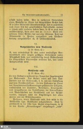 [VI. Ausschluß vom Wahlrecht]