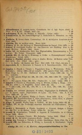 Antiquarischer Katalog von Heinrich Kerler, 101