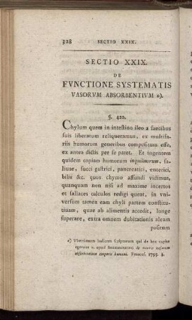 Sectio XXIX. De Functione Systematis Vasorum Absorbentium