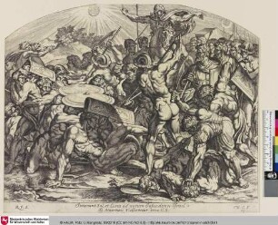 [Josua befahl der Sonne und dem Mond, aufzuhören, bis die Israeliten die Amoriter besiegt hatten.; Josué commandant au soleil et à la lune de s'arrêter jusqu'à ce que les Israélites eussent défait les Amorrhéens.]