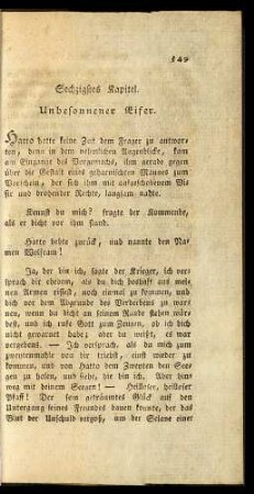 Sechzigstes Kapitel. Unbesonnener Eifer.