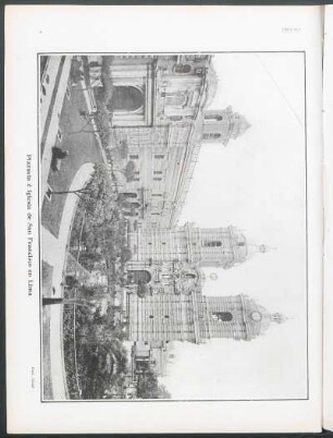 [Fotografía de] Plazuela é Iglesia de San Francisco en Lima