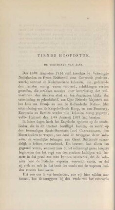 Tiende hoofdstuk. De teruggave van Java