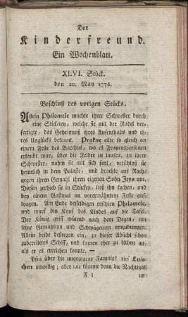 XLVI. Stück den 20. May 1776