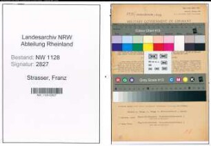 Entnazifizierung Franz Strasser , geb. 17.01.1921 (Beamter)