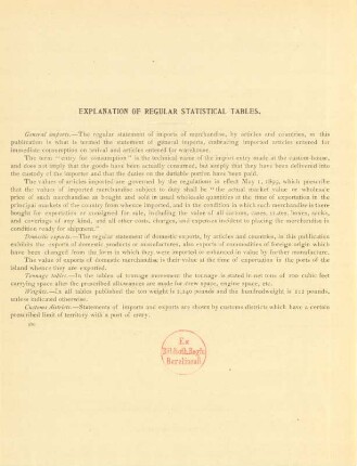 Explanation of regular statistical tables