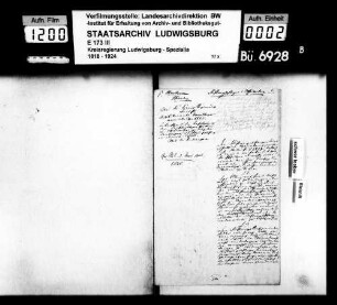 Stiftungspfleger und Offizianten, Oberamt Maulbronn