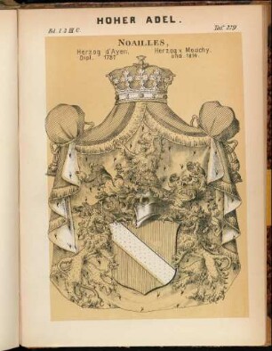 Taf. 279. Noailles, Herzog d'Ayen, Herzog v.. Mouchy. Dipl. 1737 und 1814.