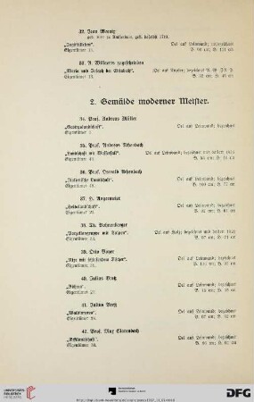 2. Gemälde moderner Meister (Nr. 34-109)