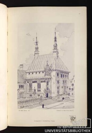 21. Motiv für ein Rathaus einer kleinen Stadt.