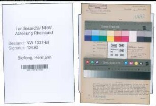 Entnazifizierung Hermann Biefang , geb. 05.09.1910 ()