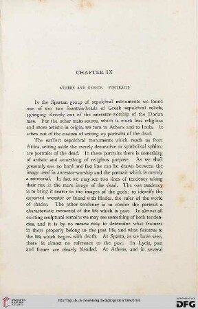 Chapter IX: Athens and Greece. Portraits