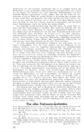Von alten Professoren-Grabstätten.